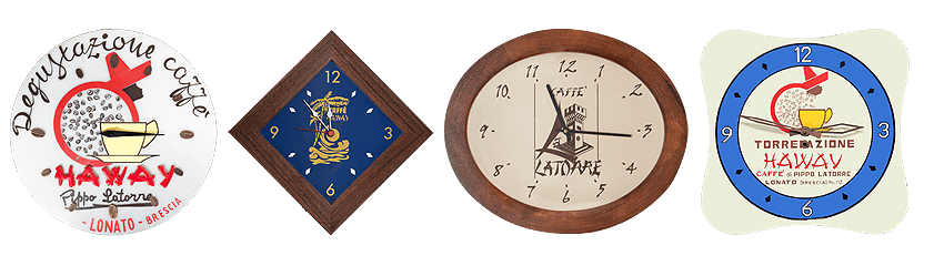 alcuni orologi storici della torrefazione caffè Latorre